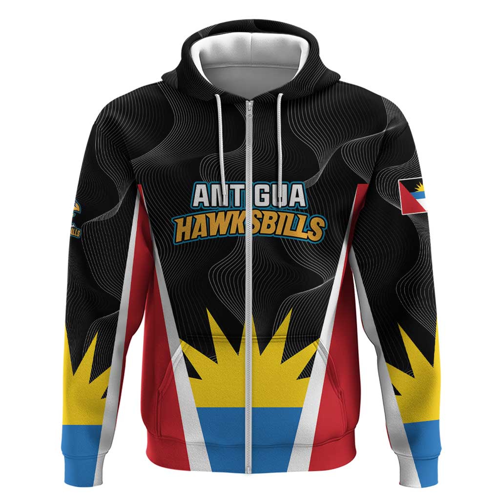 Custom Antigua Cricket Hawksbills Zip Hoodie Each Endeavouring All Achieving - Wonder Print Shop