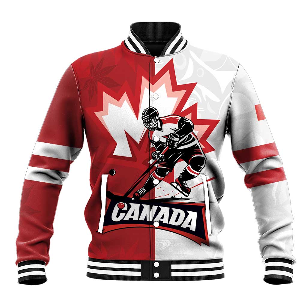 Custom Canada Ice Hockey Team Baseball Jacket Maple Leaf Go Champions