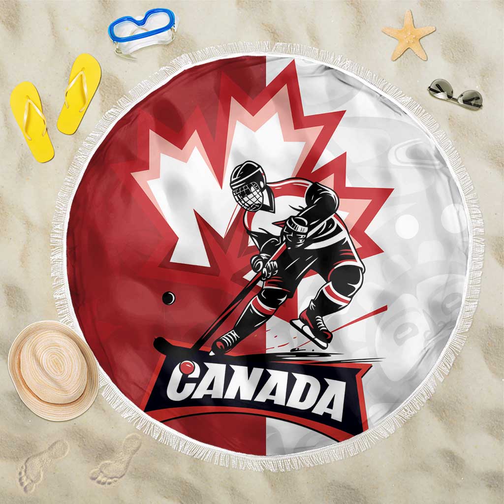 Canada Ice Hockey Team Beach Blanket Maple Leaf Go Champions