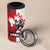 Custom Canada Ice Hockey Team 4 in 1 Can Cooler Tumbler Maple Leaf Go Champions