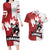 Custom Canada Ice Hockey Team Couples Matching Long Sleeve Bodycon Dress and Hawaiian Shirt Maple Leaf Go Champions