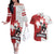 Custom Canada Ice Hockey Team Couples Matching Off The Shoulder Long Sleeve Dress and Hawaiian Shirt Maple Leaf Go Champions