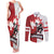 Custom Canada Ice Hockey Team Couples Matching Tank Maxi Dress and Long Sleeve Button Shirt Maple Leaf Go Champions