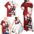 Custom Canada Ice Hockey Team Family Matching Off Shoulder Maxi Dress and Hawaiian Shirt Maple Leaf Go Champions