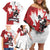 Custom Canada Ice Hockey Team Family Matching Off Shoulder Short Dress and Hawaiian Shirt Maple Leaf Go Champions