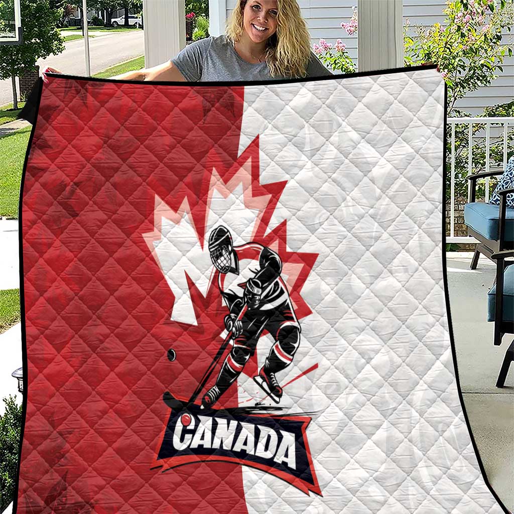 Canada Ice Hockey Team Quilt Maple Leaf Go Champions