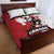 Canada Ice Hockey Team Quilt Bed Set Maple Leaf Go Champions