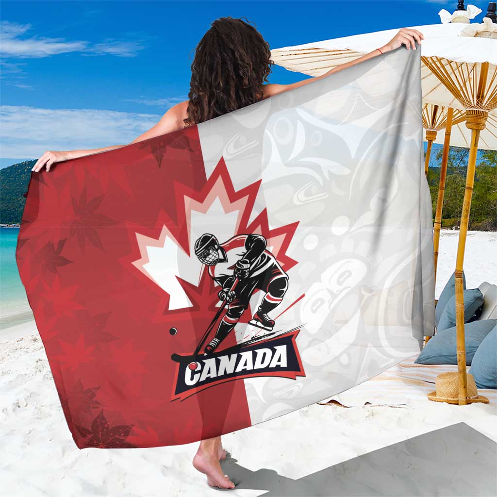 Canada Ice Hockey Team Sarong Maple Leaf Go Champions