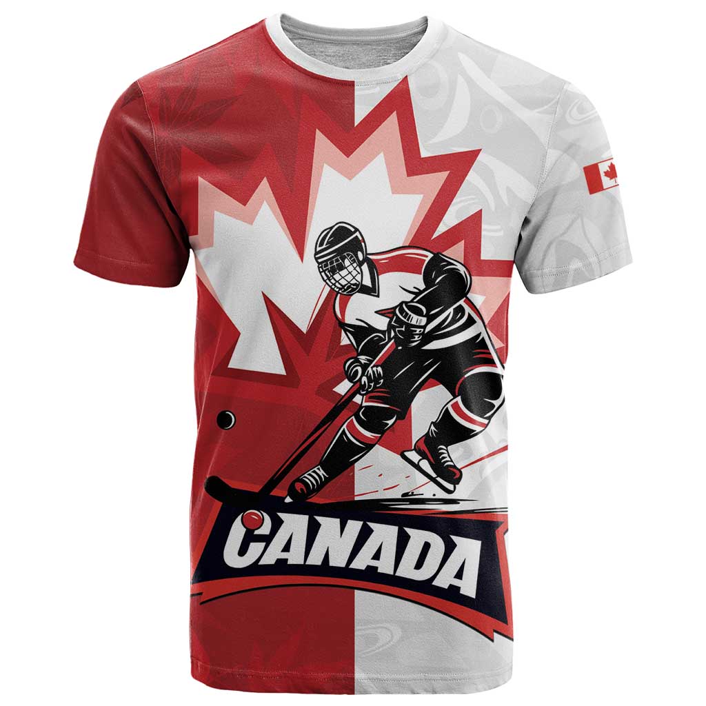 Custom Canada Ice Hockey Team T Shirt Maple Leaf Go Champions