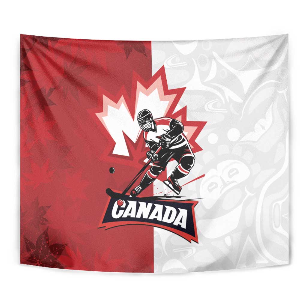 Canada Ice Hockey Team Tapestry Maple Leaf Go Champions