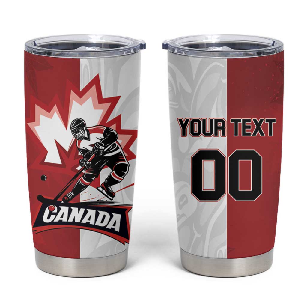 Custom Canada Ice Hockey Team Tumbler Cup Maple Leaf Go Champions