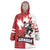 Custom Canada Ice Hockey Team Wearable Blanket Hoodie Maple Leaf Go Champions