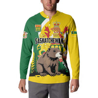Personalized Canada Saskatchewan Province Button Sweatshirt Multis e Gentibus Vires