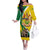 Personalized Canada Saskatchewan Province Family Matching Off The Shoulder Long Sleeve Dress and Hawaiian Shirt Multis e Gentibus Vires