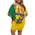 Personalized Canada Saskatchewan Province Family Matching Off Shoulder Short Dress and Hawaiian Shirt Multis e Gentibus Vires