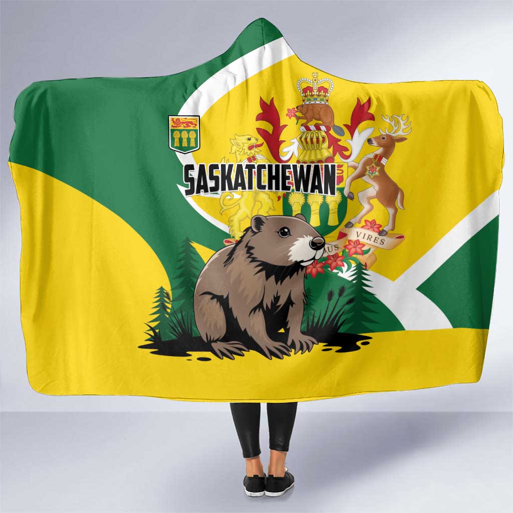 Canada Saskatchewan Province Hooded Blanket Multis e Gentibus Vires