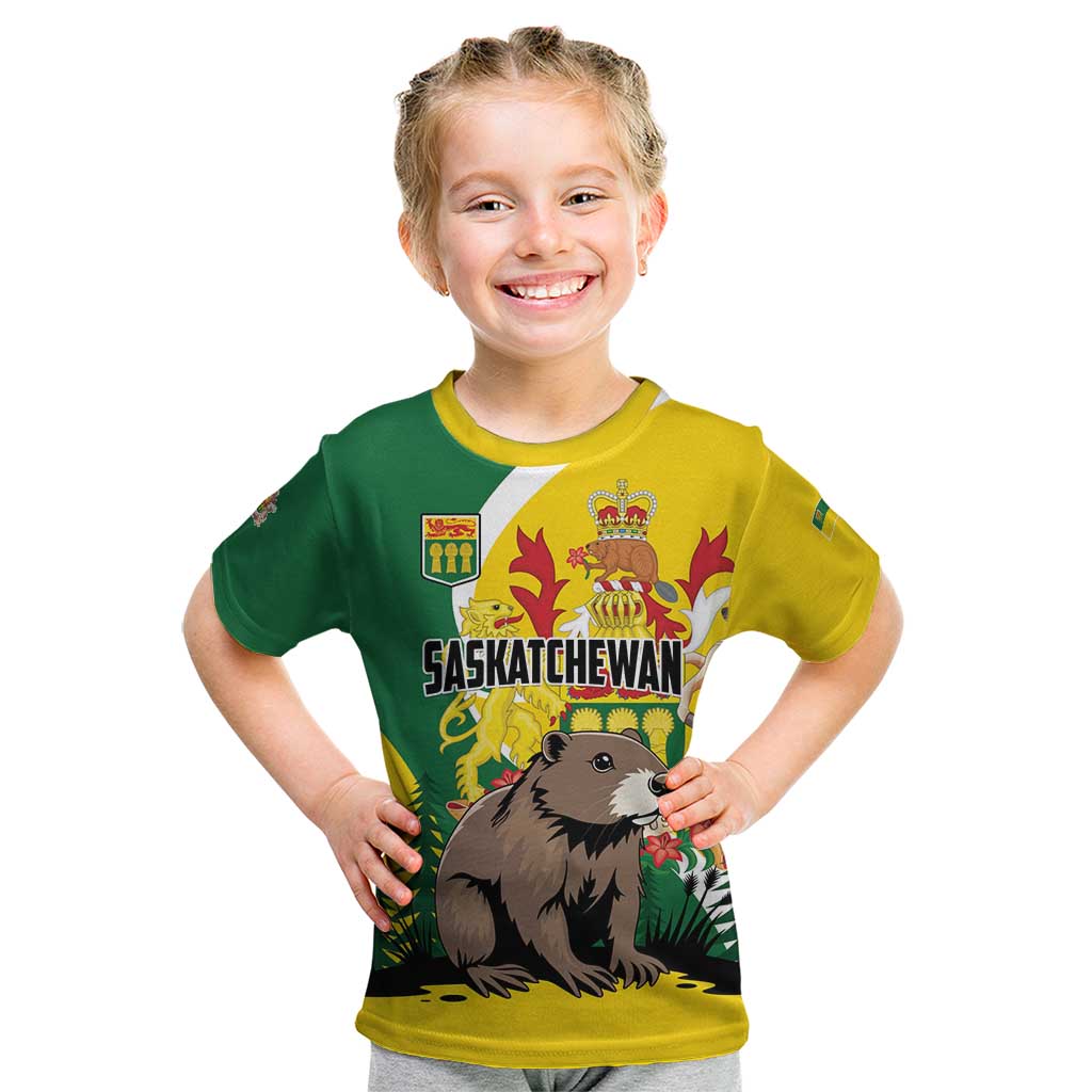 Personalized Canada Saskatchewan Province Kid T Shirt Multis e Gentibus Vires