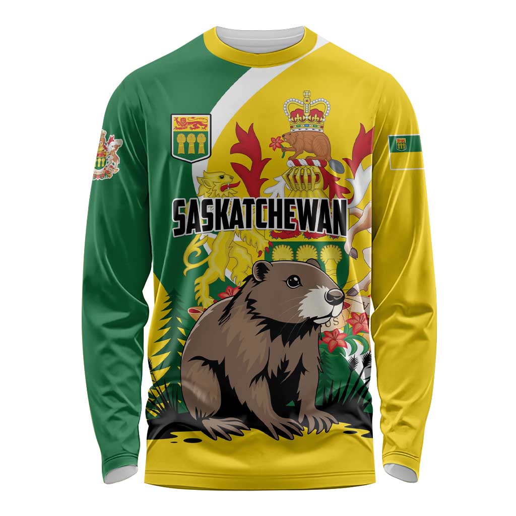 Personalized Canada Saskatchewan Province Long Sleeve Shirt Multis e Gentibus Vires