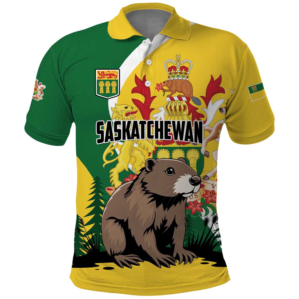 Personalized Canada Saskatchewan Province Polo Shirt Multis e Gentibus Vires