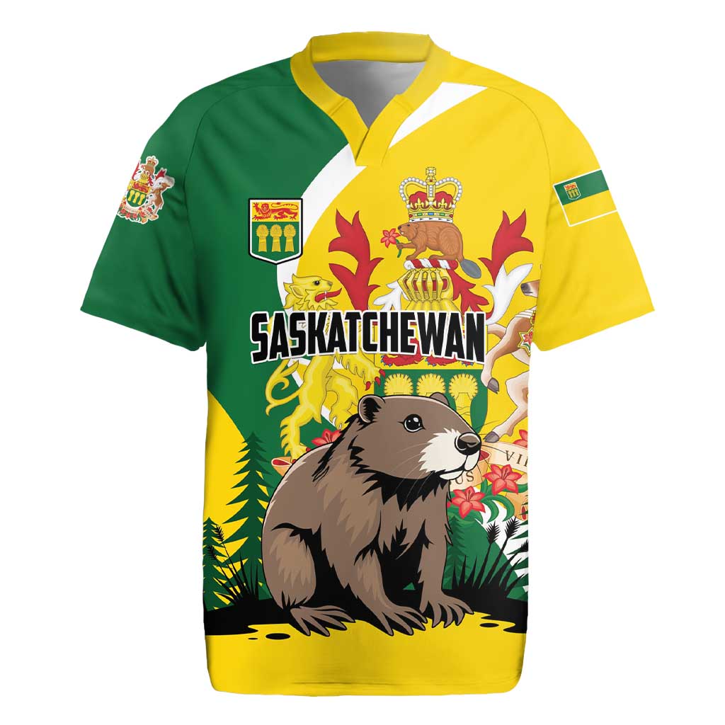 Personalized Canada Saskatchewan Province Rugby Jersey Multis e Gentibus Vires