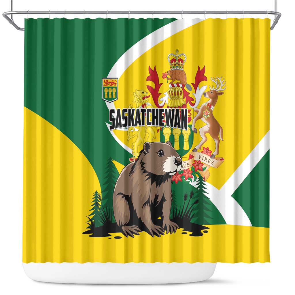 Canada Saskatchewan Province Shower Curtain Multis e Gentibus Vires