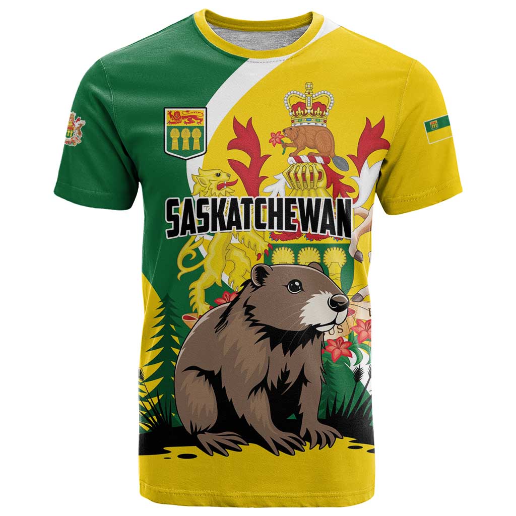 Personalized Canada Saskatchewan Province T Shirt Multis e Gentibus Vires