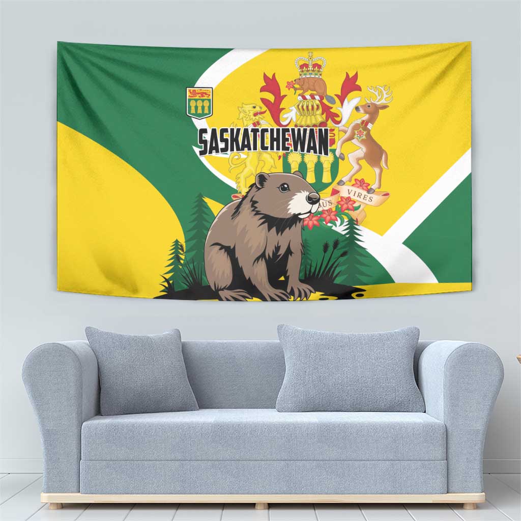 Canada Saskatchewan Province Tapestry Multis e Gentibus Vires