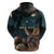 Australia Easter 2024 Zip Hoodie Bunny With Aboriginal Eggs At Starry Night - Wonder Print Shop