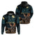 Australia Easter 2024 Zip Hoodie Bunny With Aboriginal Eggs At Starry Night - Wonder Print Shop