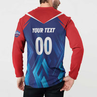 Custom Capitals Delhi 2025 Cricket Button Sweatshirt Fight Till The End