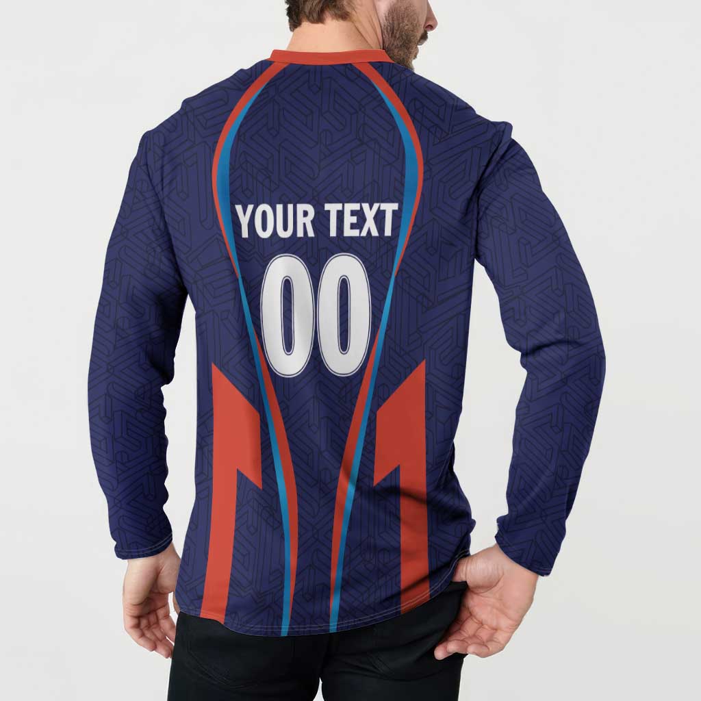Custom Lucknow 2025 Cricket Super Giants Button Sweatshirt Hum Aa Rahe Hai