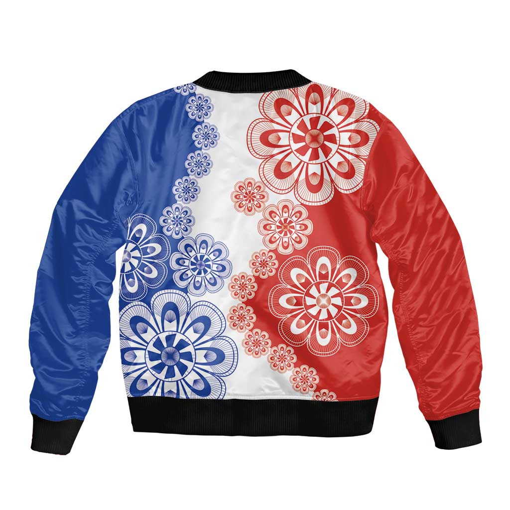 Paraguay Nanduti Traditional Lace Stylized Bomber Jacket