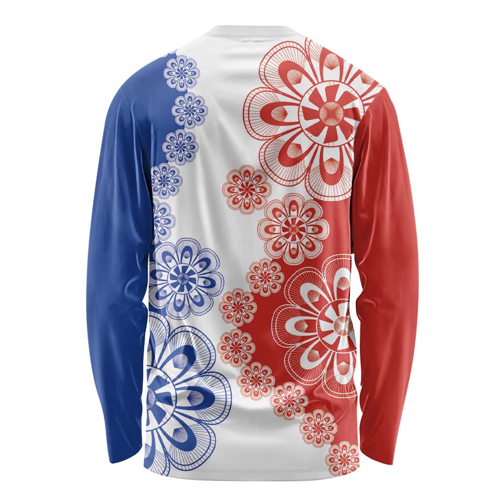 Paraguay Nanduti Traditional Lace Stylized Long Sleeve Shirt