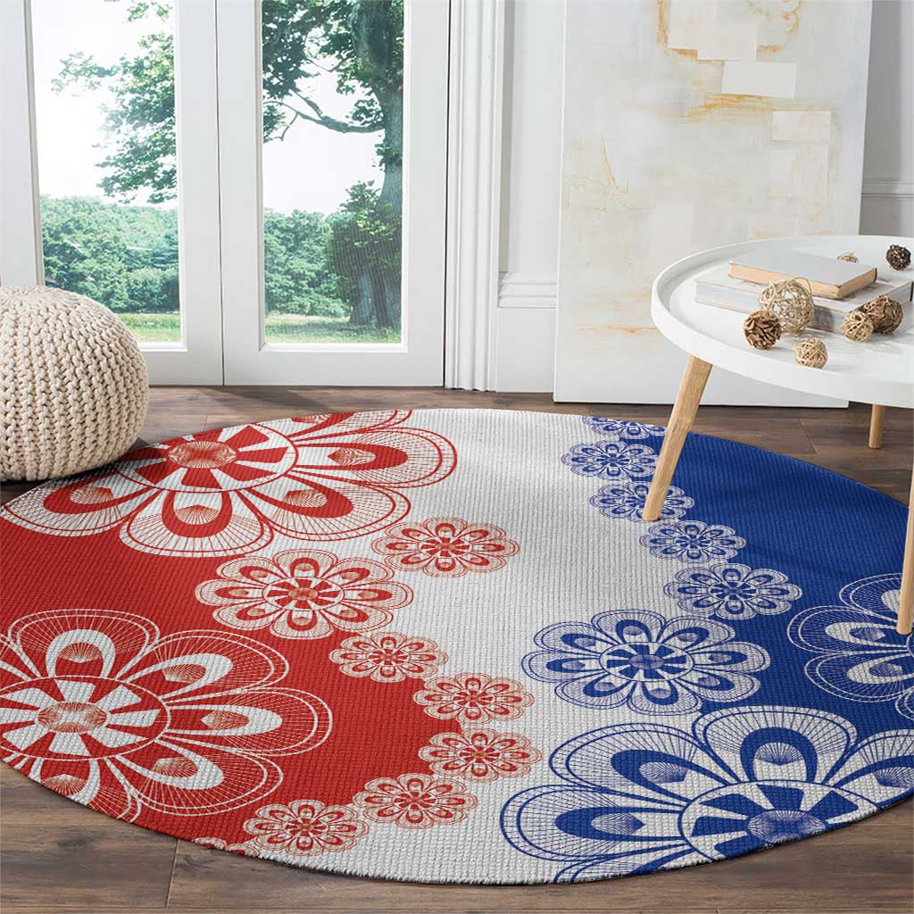 Paraguay Nanduti Traditional Lace Stylized Round Carpet