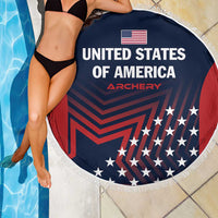 Personalized USA 2025 Archery Beach Blanket Aim Shoot Win
