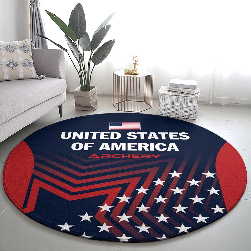 Personalized USA 2025 Archery Round Carpet Aim Shoot Win