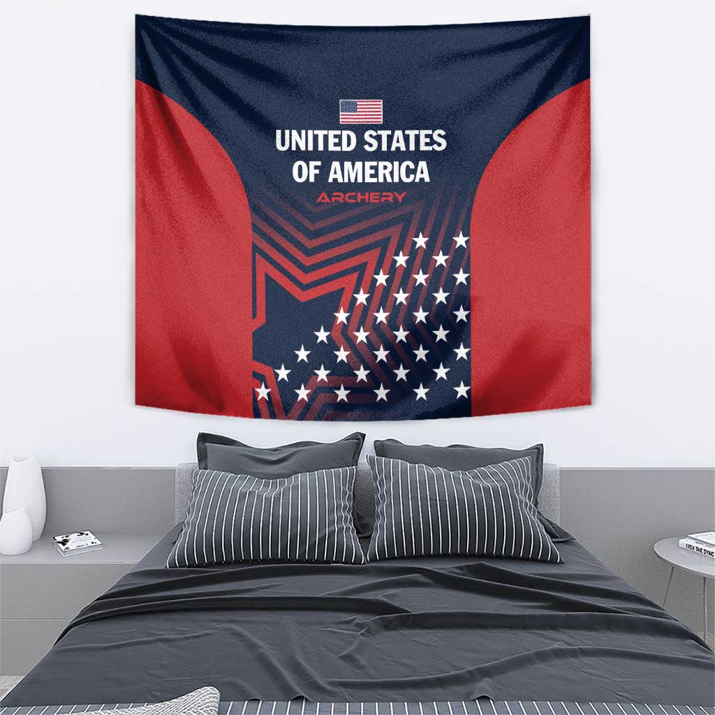 Personalized USA 2025 Archery Tapestry Aim Shoot Win