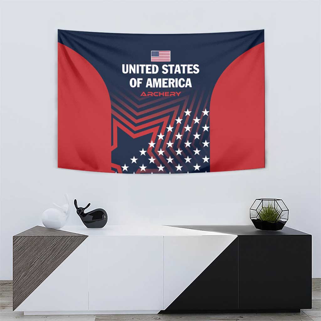 Personalized USA 2025 Archery Tapestry Aim Shoot Win