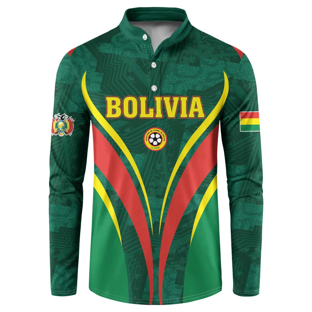 Custom Football 2026 Bolivia Button Sweatshirt La Verde Come On
