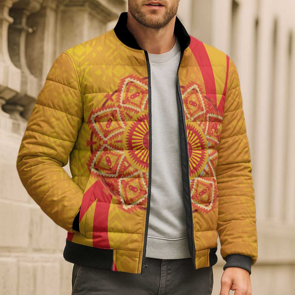 Inti Raymi Bomber Puffer Jacket Inca Empire Spirit