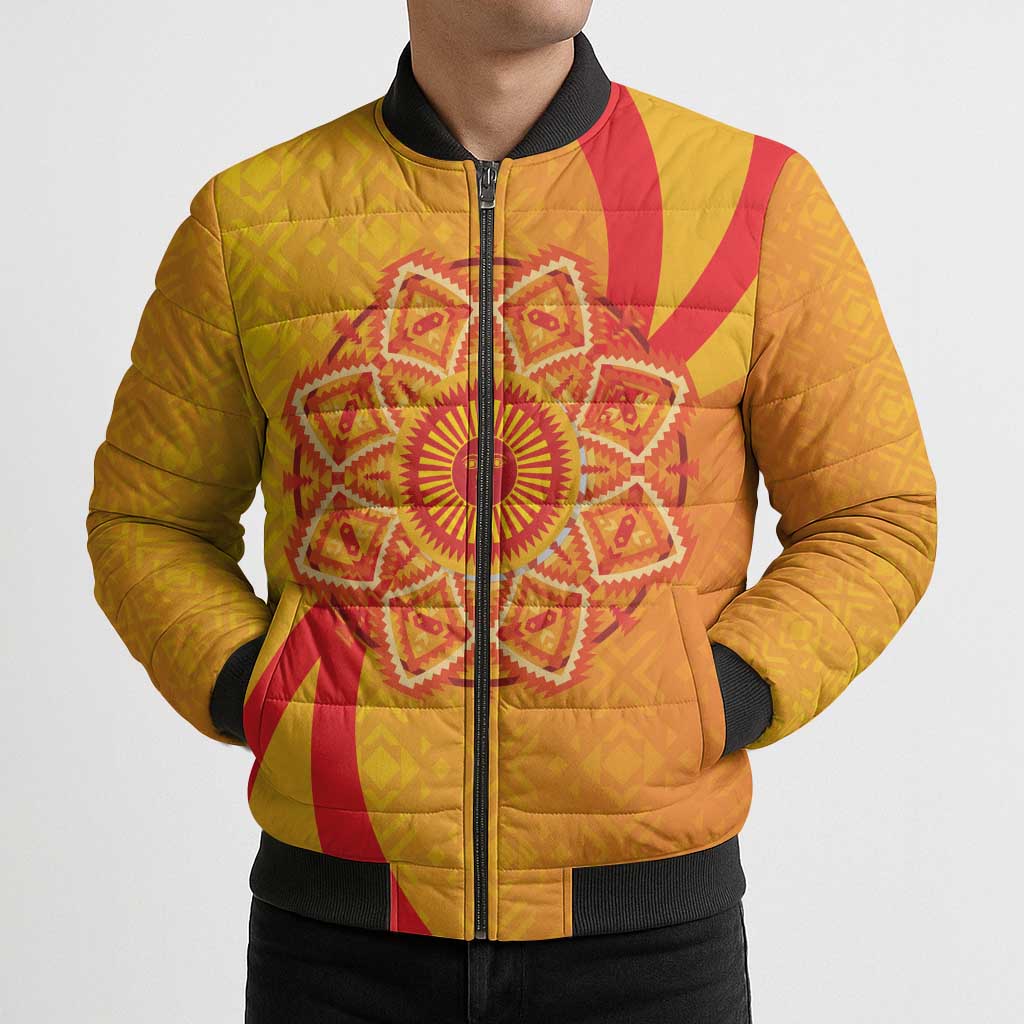 Inti Raymi Bomber Puffer Jacket Inca Empire Spirit