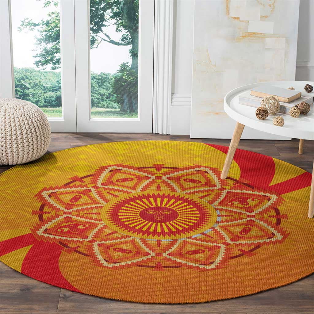 Inti Raymi Round Carpet Inca Empire Spirit