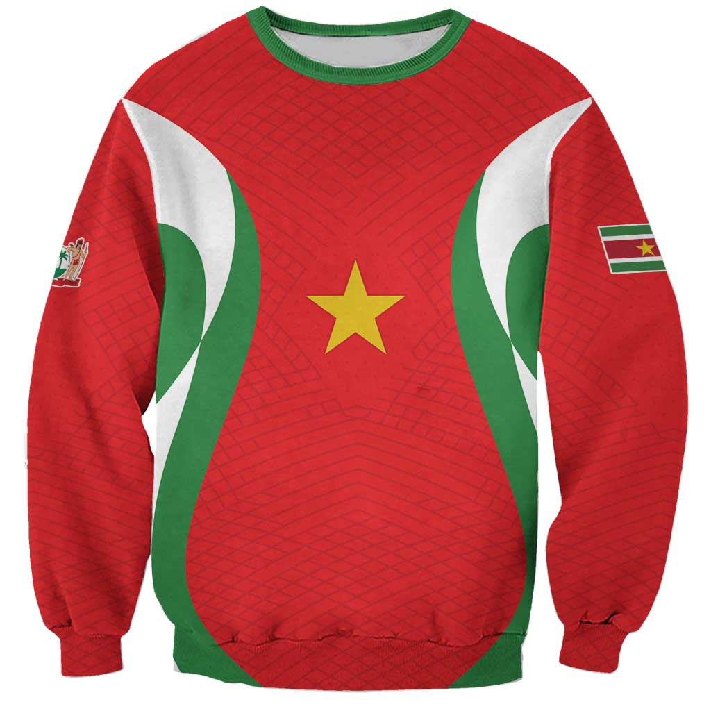 Custom Football 2026 Suriname Red Sweatshirt Sranankondre Fubal Pluga