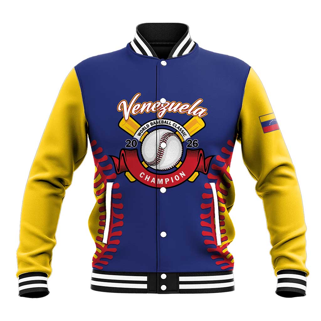 Custom Baseball 2026 Venezuela World Champion Baseball Jacket Arepa Power Make History