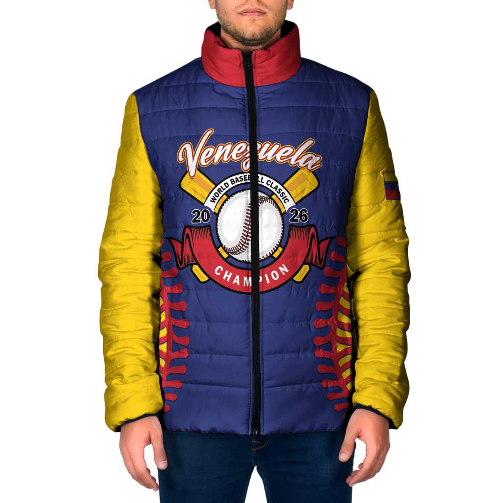 Custom Baseball 2026 Venezuela World Champion Padded Jacket Arepa Power Make History