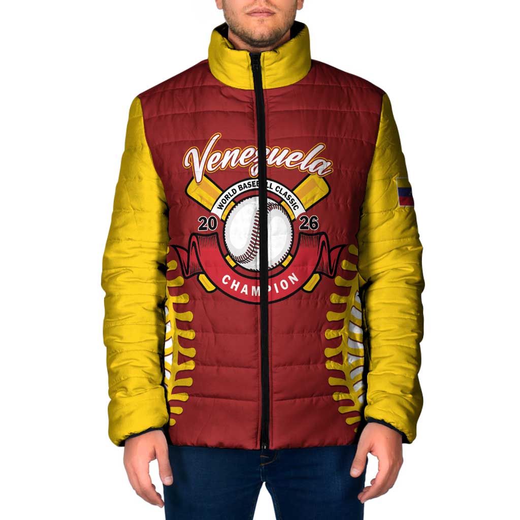 Custom Baseball 2026 Venezuela World Champion Padded Jacket Chamo Arepa Power
