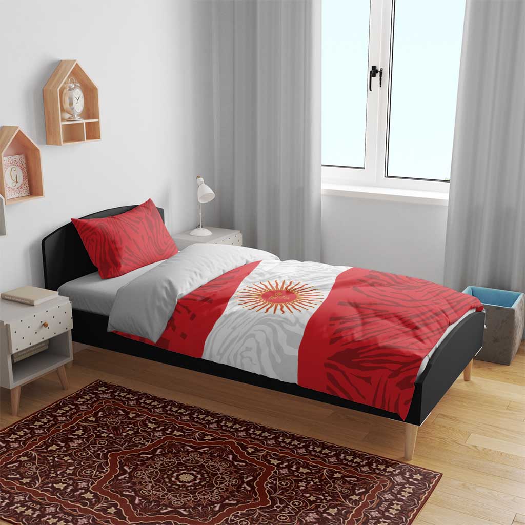 Peru Inti Bedding Set 1822 Flag Stylized