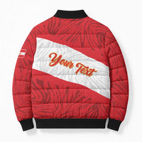 Personalized Peru Inti Bomber Puffer Jacket 1822 Flag Stylized