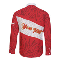 Personalized Peru Inti Long Sleeve Button Shirt 1822 Flag Stylized