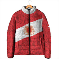 Personalized Peru Inti Padded Jacket 1822 Flag Stylized